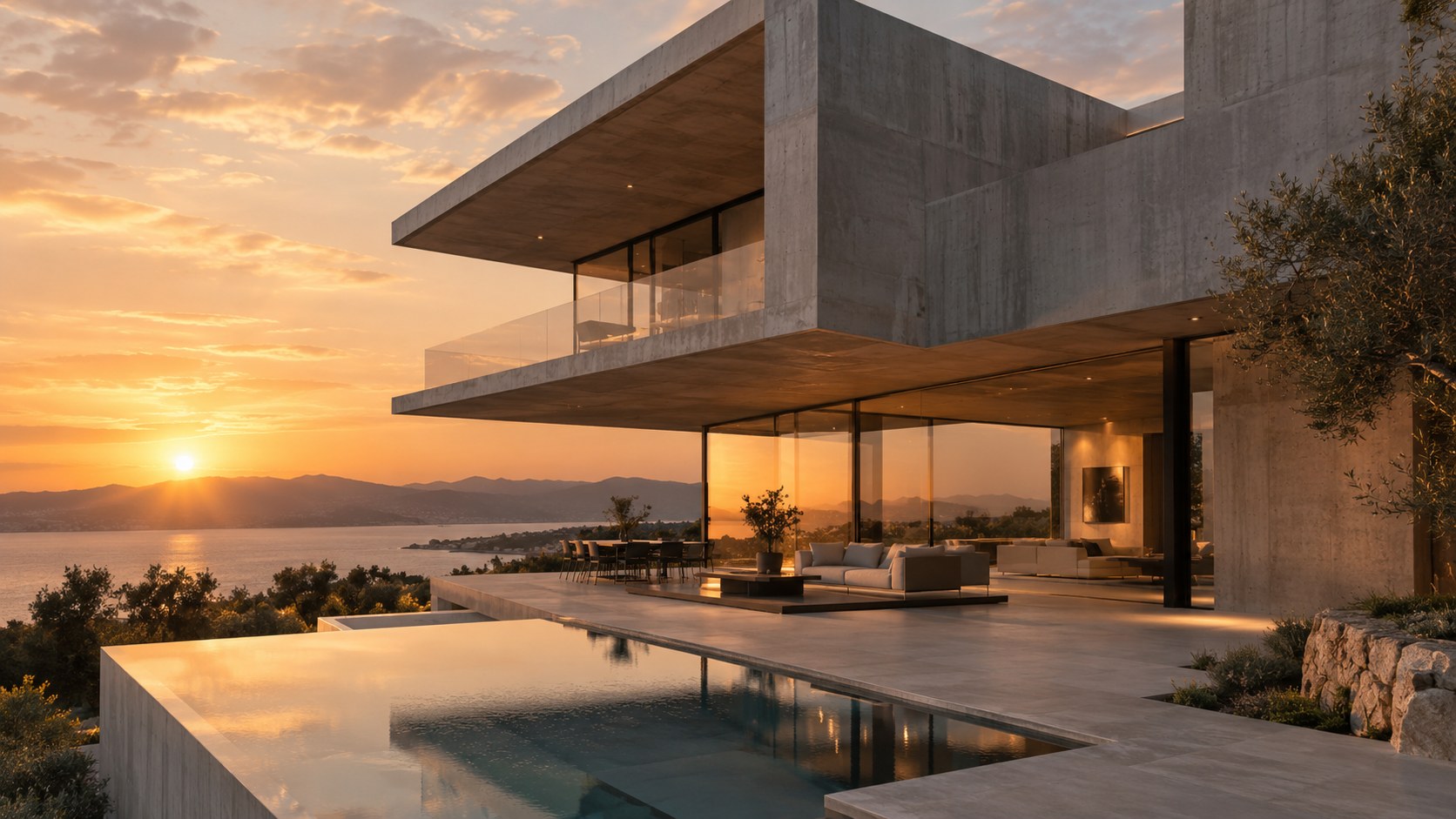 Brutalist concrete architecture