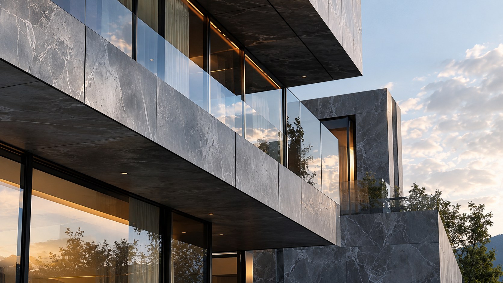 Modern building facade and structure